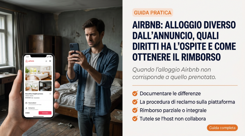 Airbnb: alloggio diverso dall’annuncio, quali diritti ha l’ospite e come ottenere il rimborso
