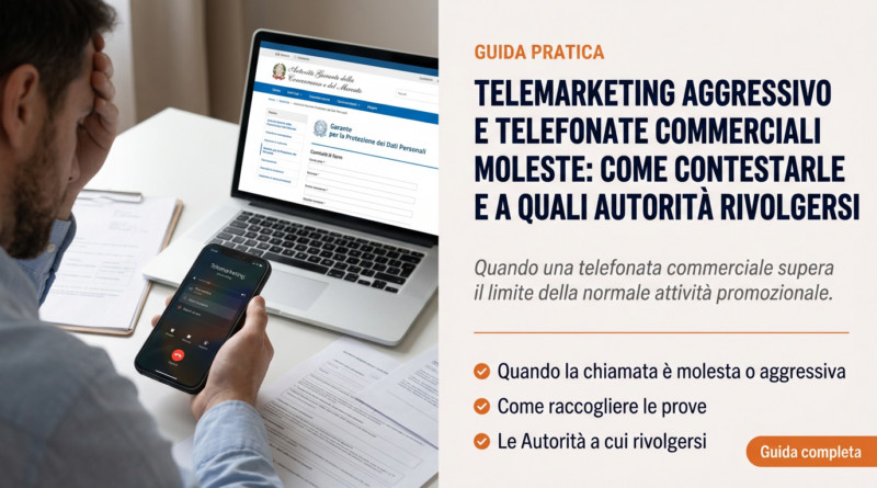 Telemarketing aggressivo e telefonate commerciali moleste: come contestarle e a quali Autorità rivolgersi